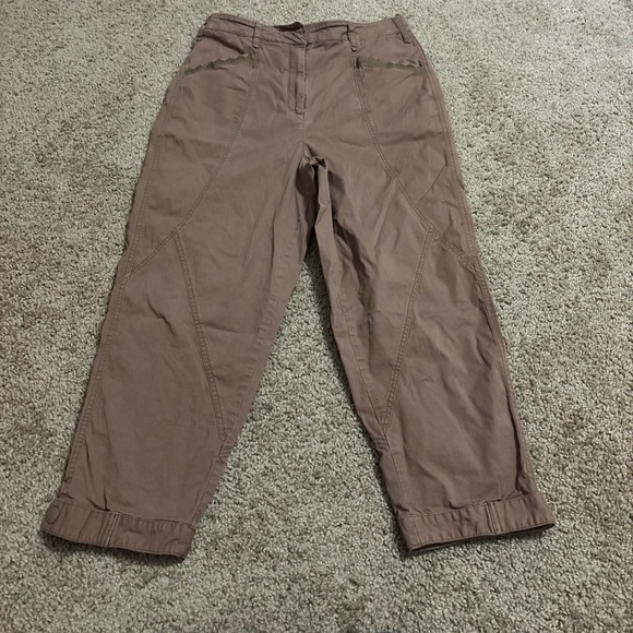 Anthropologie Pants - Anthropologie 4Ellie Embroidered Brown Utility Pants Size 12